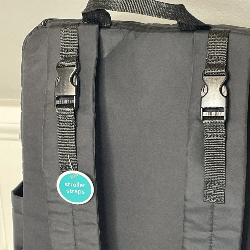 Child of Mine by Carter's Trellis Quilted Diaper Backpack - Black Quilted